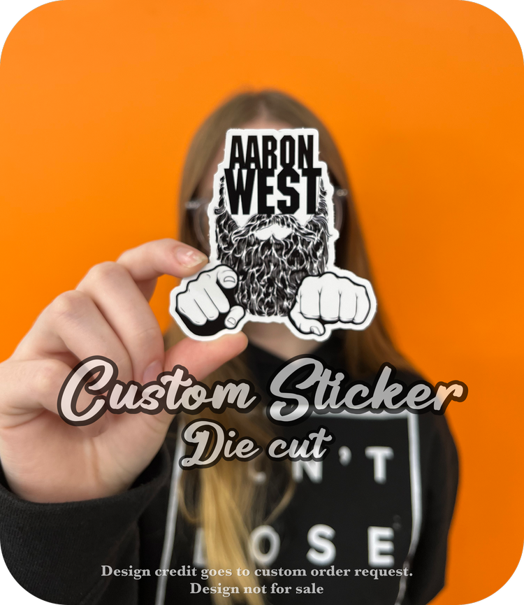 100 DIE CUT STICKERS FOR $10 ( 2 INCH )