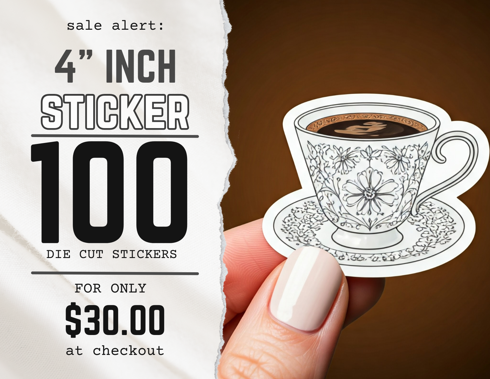 4'' INCH - 100 STICKER PROMO