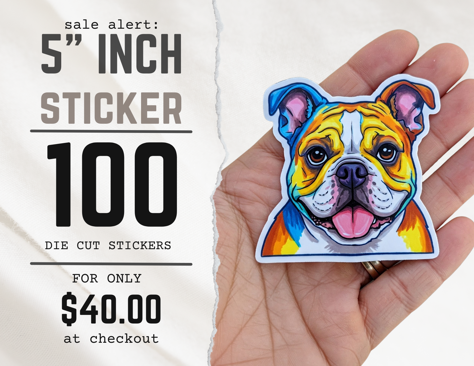 5'' INCH - 100 STICKER PROMO